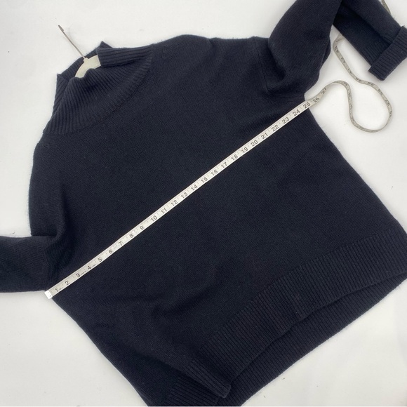 NakedCashmere 100% Cashmere black mock neck oversized sweater size M - Picture 7 of 8